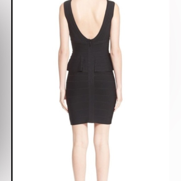 Hervé Léger Rebeca Peplum Bandage Dress Size Large - Picture 11 of 15